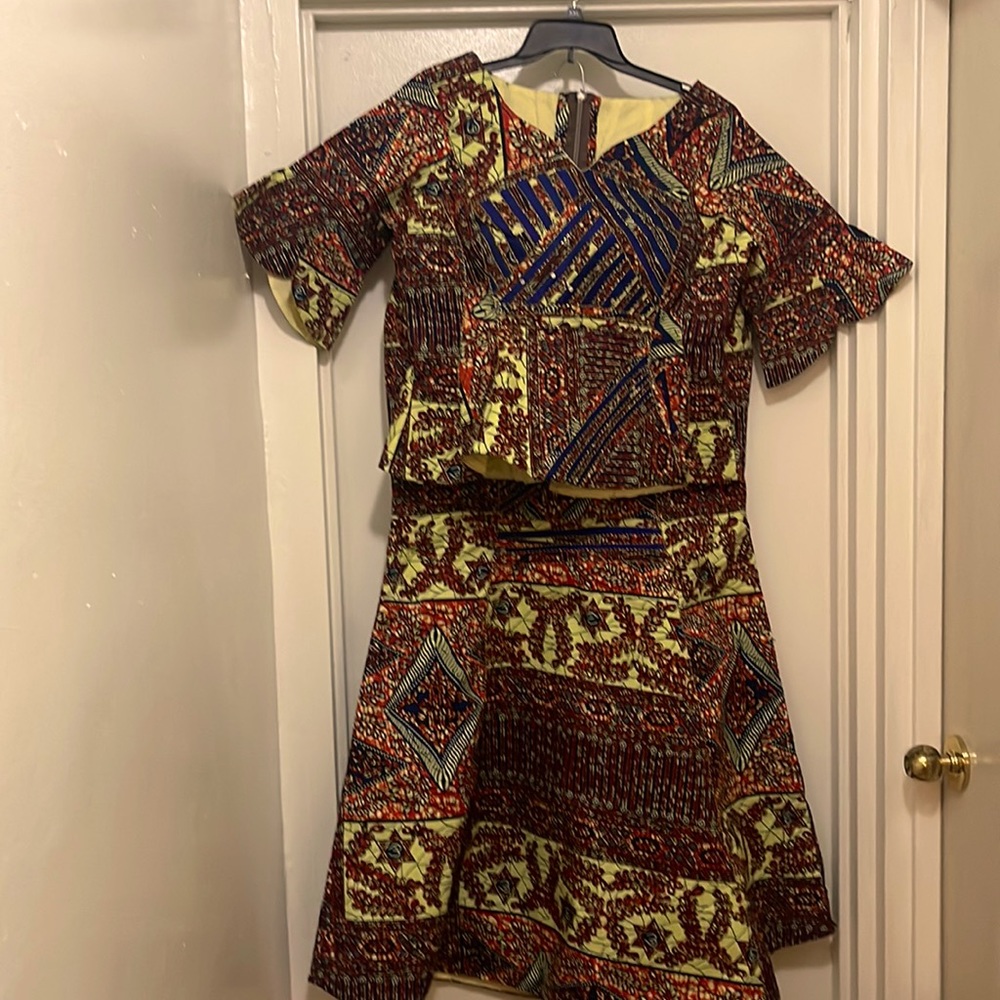Beautiful African Print Ladies Long Skirt and Top